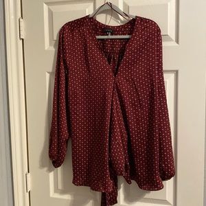 Maroon wrap top- 22